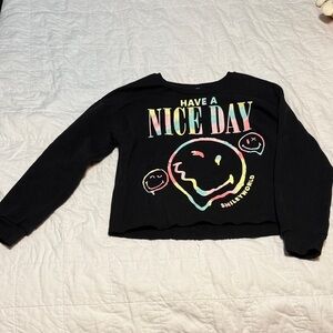 Kids Black 'Have a Nice Day' Sweater